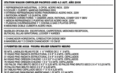 REMATE PRESENCIAL VIERNES 5 DE JULIO